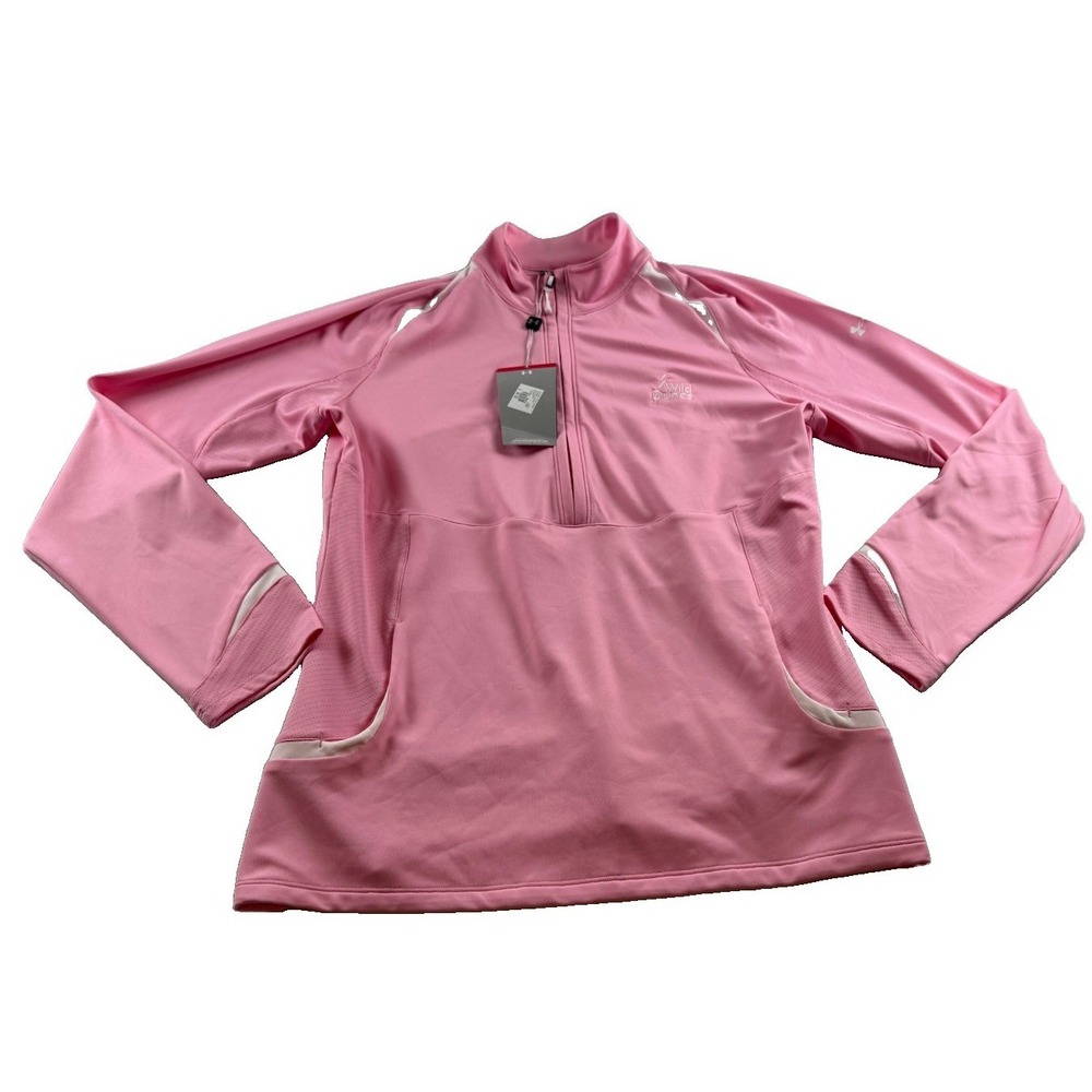 Under Armour Heat Gear Women's S 1/4 Zip Golf Pullover Pink NWT "Wild Dunes Logo